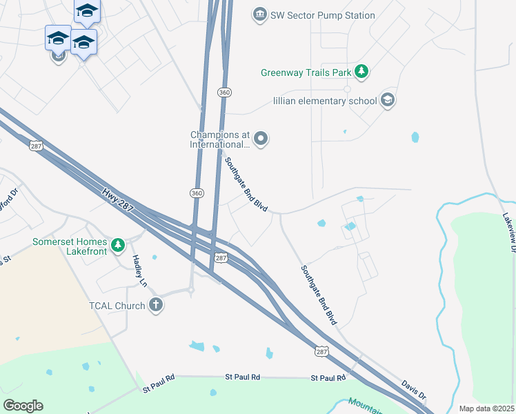 map of restaurants, bars, coffee shops, grocery stores, and more near 10860 Davis Road in Grand Prairie