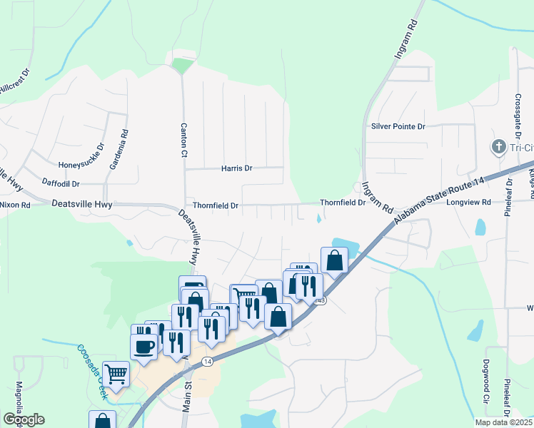 map of restaurants, bars, coffee shops, grocery stores, and more near 56 Briarwood Court in Millbrook