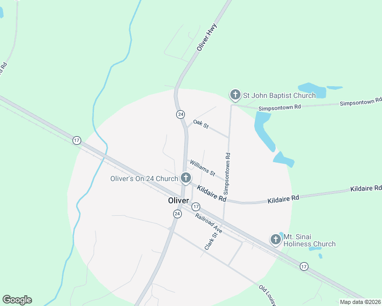 map of restaurants, bars, coffee shops, grocery stores, and more near 2782 Oliver Highway in Newington