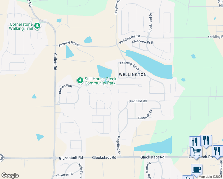 map of restaurants, bars, coffee shops, grocery stores, and more near 119 Kempen Lane in Madison