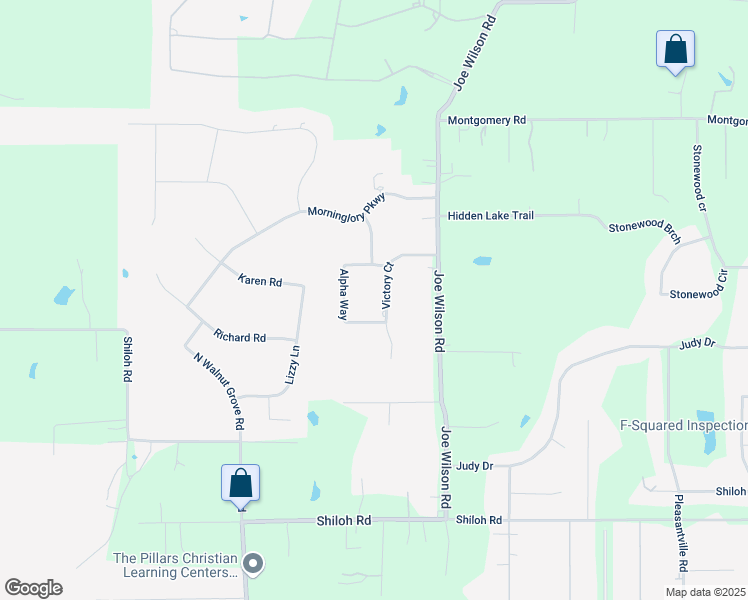 map of restaurants, bars, coffee shops, grocery stores, and more near 3950 Victory Court in Midlothian