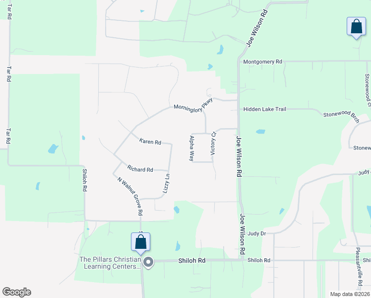 map of restaurants, bars, coffee shops, grocery stores, and more near 3941 Alpha Way in Midlothian