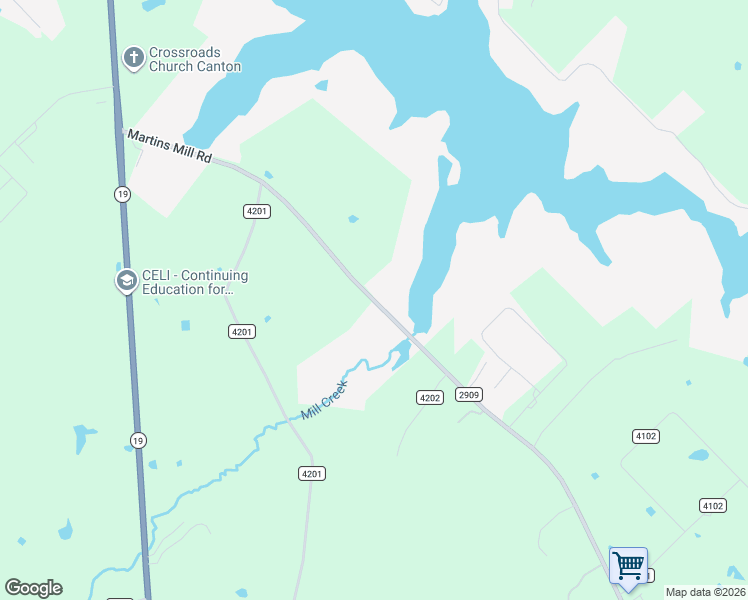 map of restaurants, bars, coffee shops, grocery stores, and more near Ranch Road 2909 in Canton