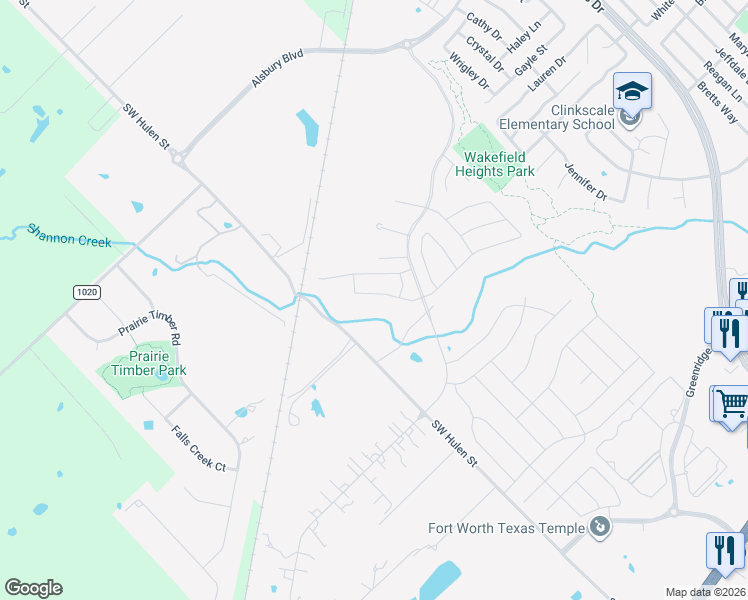 map of restaurants, bars, coffee shops, grocery stores, and more near 900 County Road 920 in Burleson