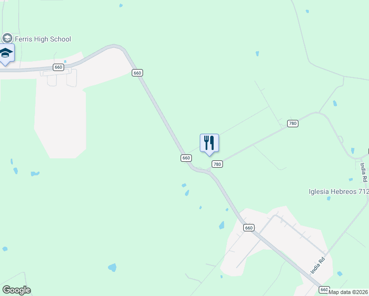 map of restaurants, bars, coffee shops, grocery stores, and more near 101 Diane Street in Ferris