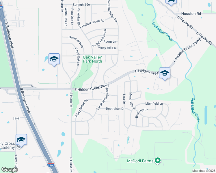 map of restaurants, bars, coffee shops, grocery stores, and more near 901 Dylan Court in Burleson