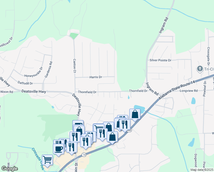 map of restaurants, bars, coffee shops, grocery stores, and more near 142 Ridgeview Drive in Millbrook
