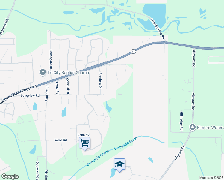 map of restaurants, bars, coffee shops, grocery stores, and more near 6700 Bell Road in Elmore