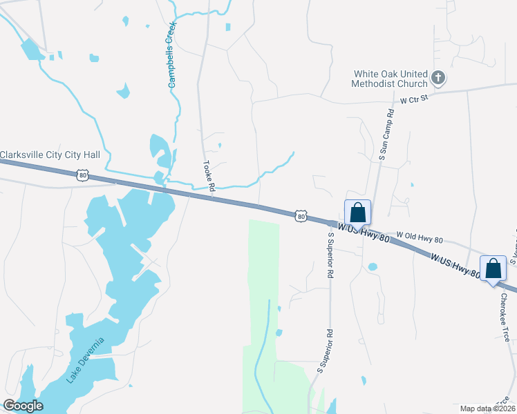 map of restaurants, bars, coffee shops, grocery stores, and more near 1517 U.S. 80 in Longview