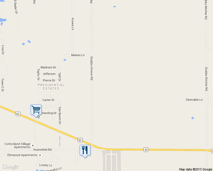 map of restaurants, bars, coffee shops, grocery stores, and more near 374 Stubbs Vinson Rd in Monroe