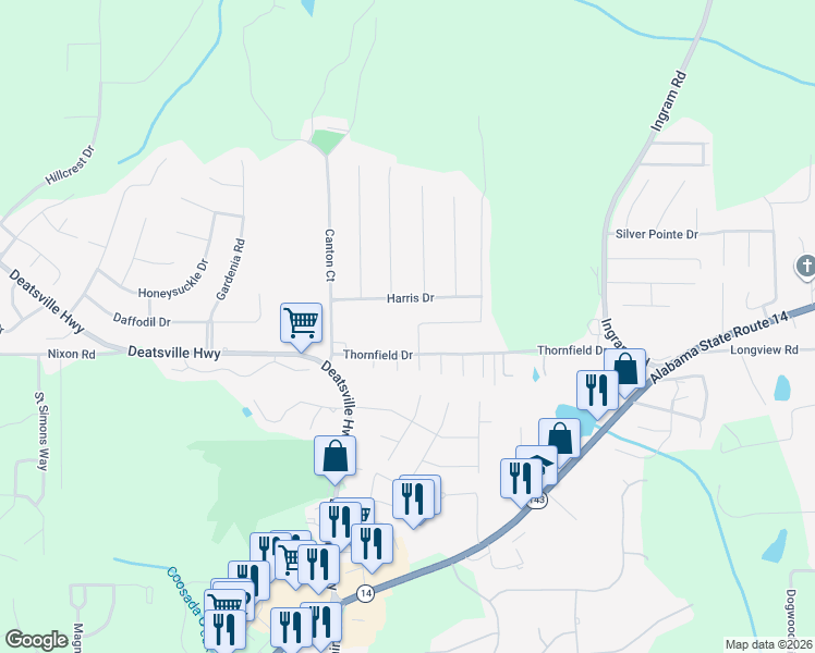 map of restaurants, bars, coffee shops, grocery stores, and more near 43 Ridgeview Drive in Millbrook