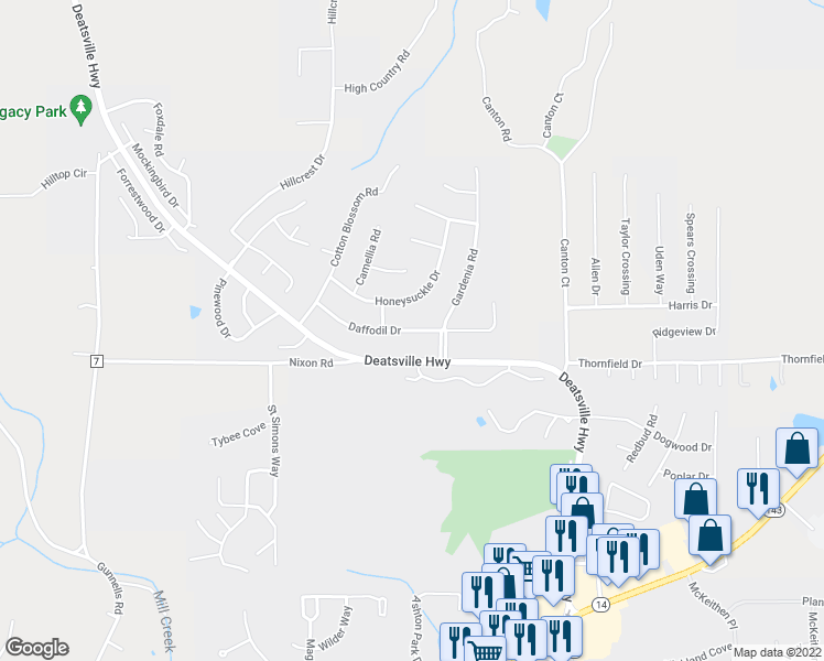 map of restaurants, bars, coffee shops, grocery stores, and more near 367 Daffodil Drive in Millbrook