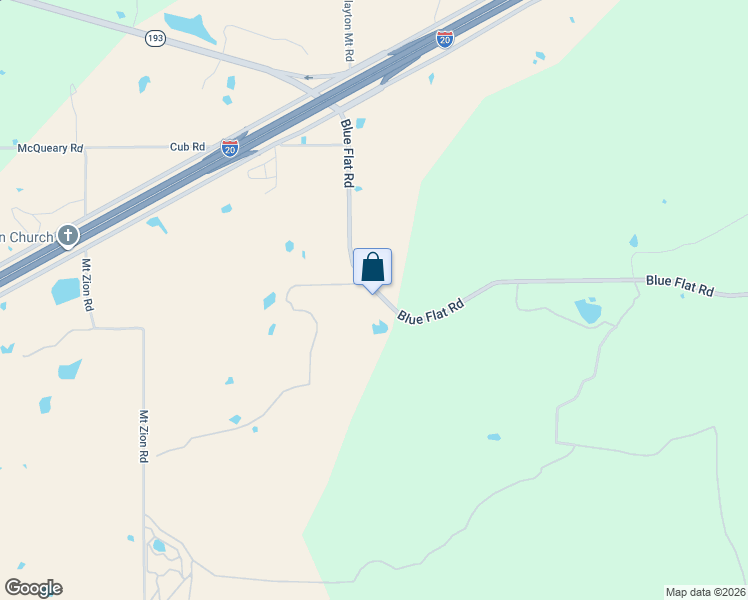 map of restaurants, bars, coffee shops, grocery stores, and more near 4763 Blue Flat Road in Gordon