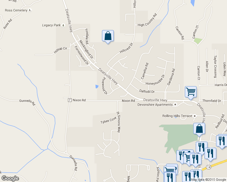 map of restaurants, bars, coffee shops, grocery stores, and more near 123 Pinewood Drive in Millbrook