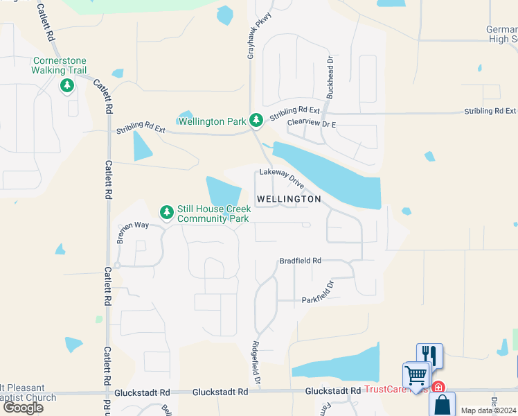 map of restaurants, bars, coffee shops, grocery stores, and more near 192 Lakeway Drive in Madison