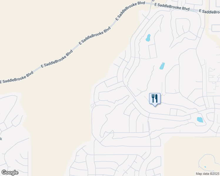 map of restaurants, bars, coffee shops, grocery stores, and more near 62221 East Iron Crest Drive in Tucson