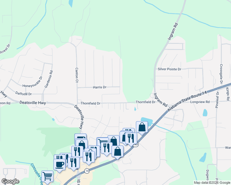 map of restaurants, bars, coffee shops, grocery stores, and more near 186 Ridgeview Drive in Millbrook