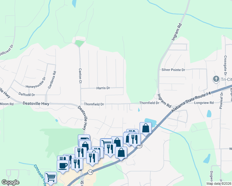 map of restaurants, bars, coffee shops, grocery stores, and more near 151 Ridgeview Drive in Millbrook