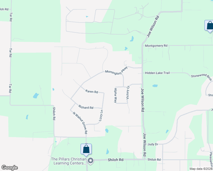 map of restaurants, bars, coffee shops, grocery stores, and more near 4410 Morninglory Parkway in Midlothian