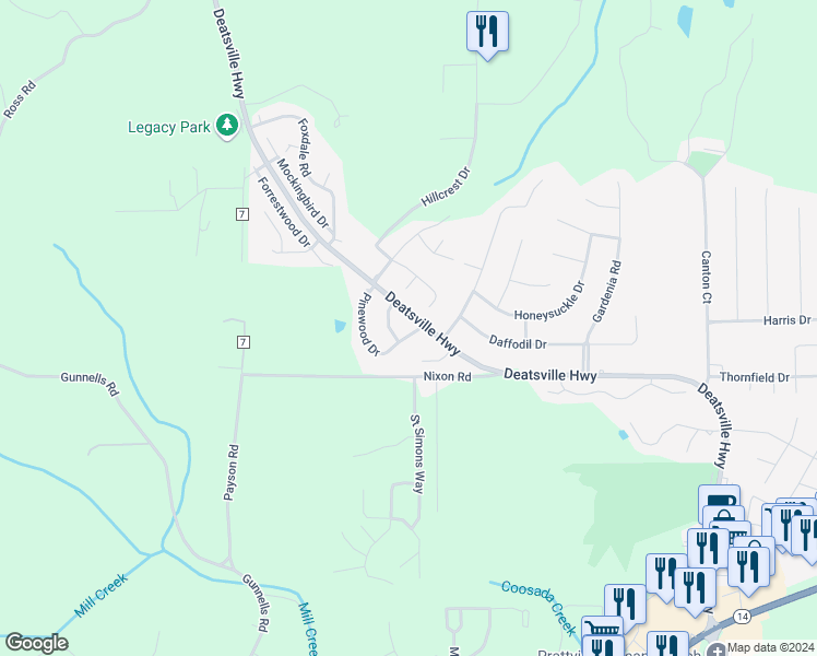 map of restaurants, bars, coffee shops, grocery stores, and more near 28 Pinewood Drive in Millbrook