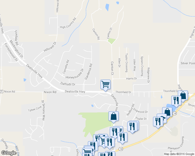 map of restaurants, bars, coffee shops, grocery stores, and more near 272 Daffodil Drive in Millbrook