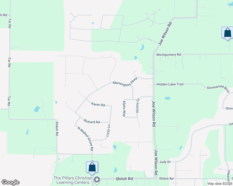 map of restaurants, bars, coffee shops, grocery stores, and more near 4410 Morninglory Parkway in Midlothian