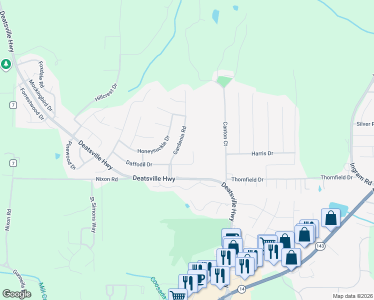 map of restaurants, bars, coffee shops, grocery stores, and more near 277 Daffodil Court in Millbrook