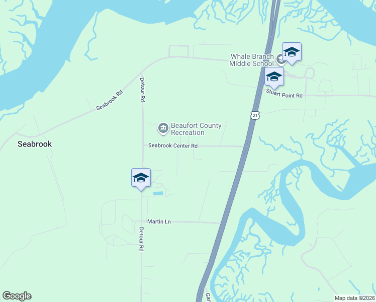 map of restaurants, bars, coffee shops, grocery stores, and more near 57 Seabrook Center Road in Seabrook