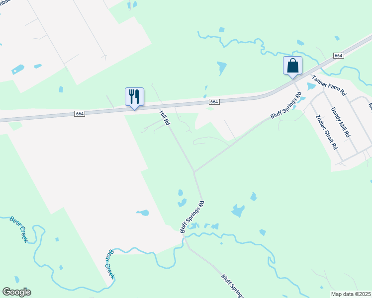 map of restaurants, bars, coffee shops, grocery stores, and more near 119 Hill Road in Ferris