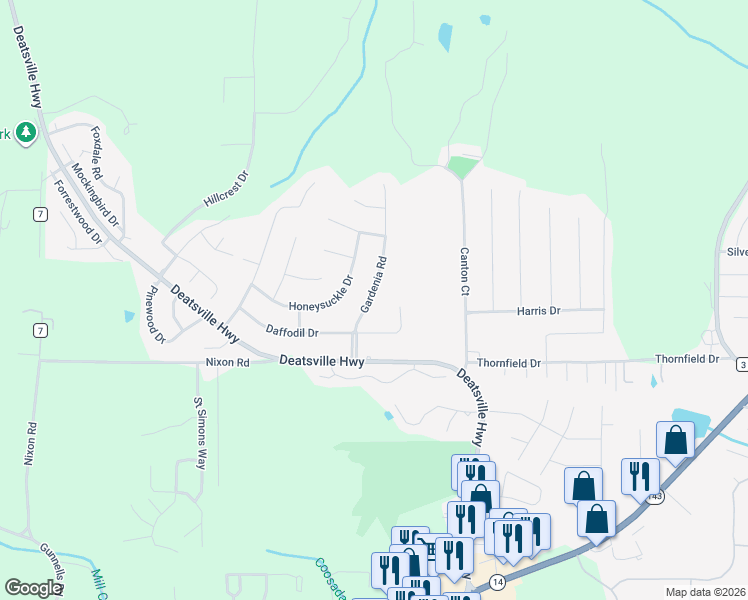 map of restaurants, bars, coffee shops, grocery stores, and more near 277 Daffodil Court in Millbrook
