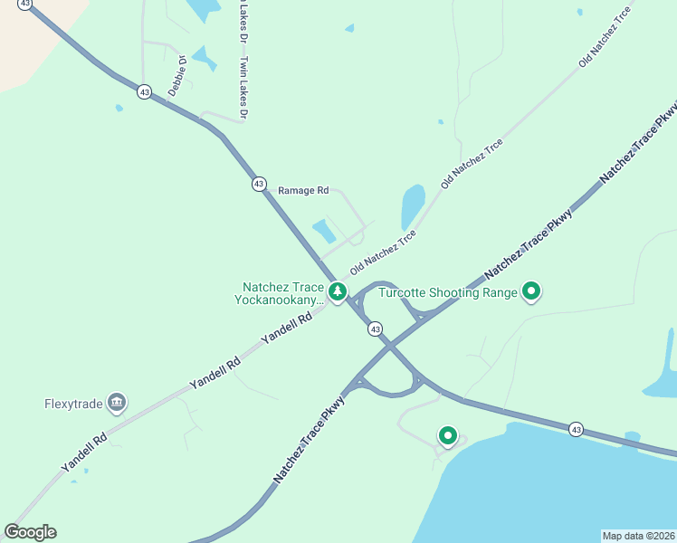 map of restaurants, bars, coffee shops, grocery stores, and more near 626 Mississippi 43 in Canton