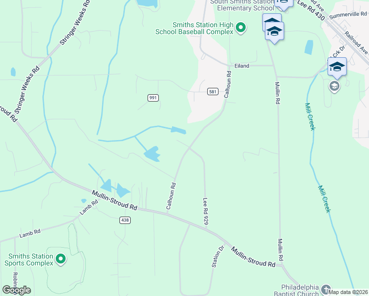 map of restaurants, bars, coffee shops, grocery stores, and more near 500 Lee Road 297 in Smiths Station
