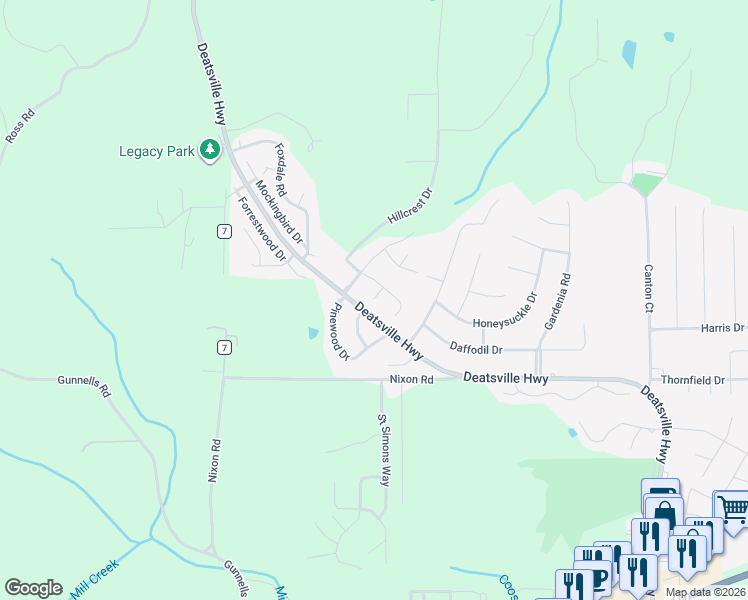 map of restaurants, bars, coffee shops, grocery stores, and more near 99 Oak Hollow Court in Millbrook