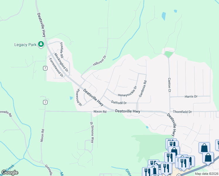 map of restaurants, bars, coffee shops, grocery stores, and more near 115 Daffodil Drive in Millbrook