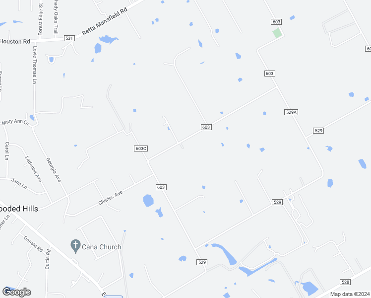 map of restaurants, bars, coffee shops, grocery stores, and more near 9700 County Road 603 in Burleson