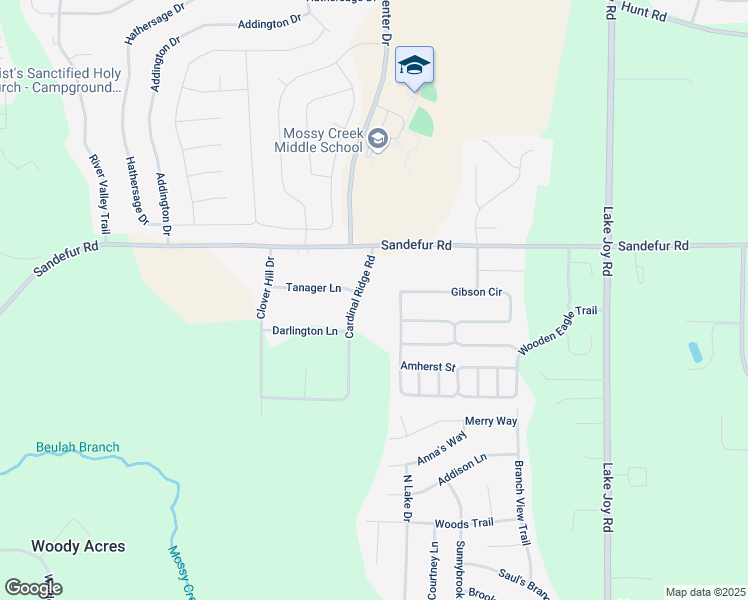 map of restaurants, bars, coffee shops, grocery stores, and more near 106 Cardinal Ridge Road in Kathleen