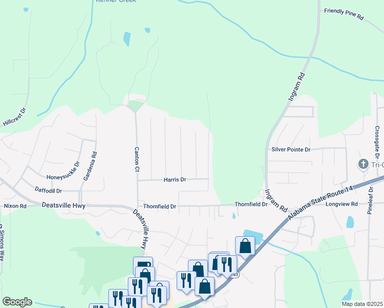 map of restaurants, bars, coffee shops, grocery stores, and more near 113 Spears Crossing in Millbrook