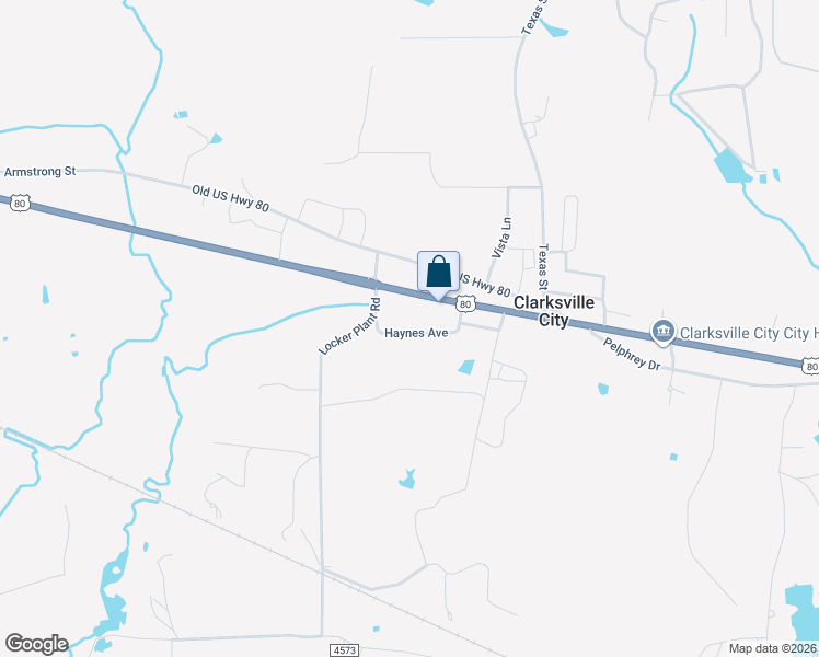 map of restaurants, bars, coffee shops, grocery stores, and more near 216 Haynes Avenue in Gladewater