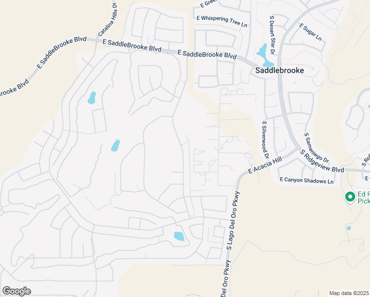 map of restaurants, bars, coffee shops, grocery stores, and more near 38253 South Desert Bluff Drive in Tucson