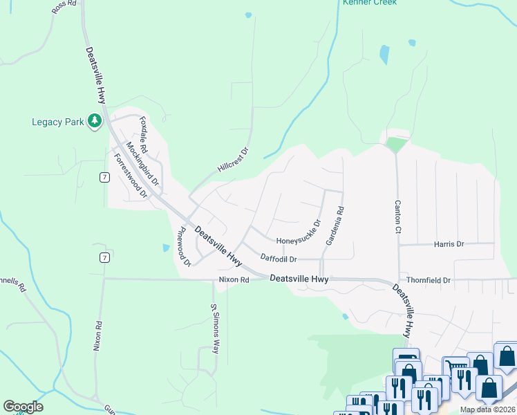 map of restaurants, bars, coffee shops, grocery stores, and more near 220 Cotton Blossom Road in Millbrook