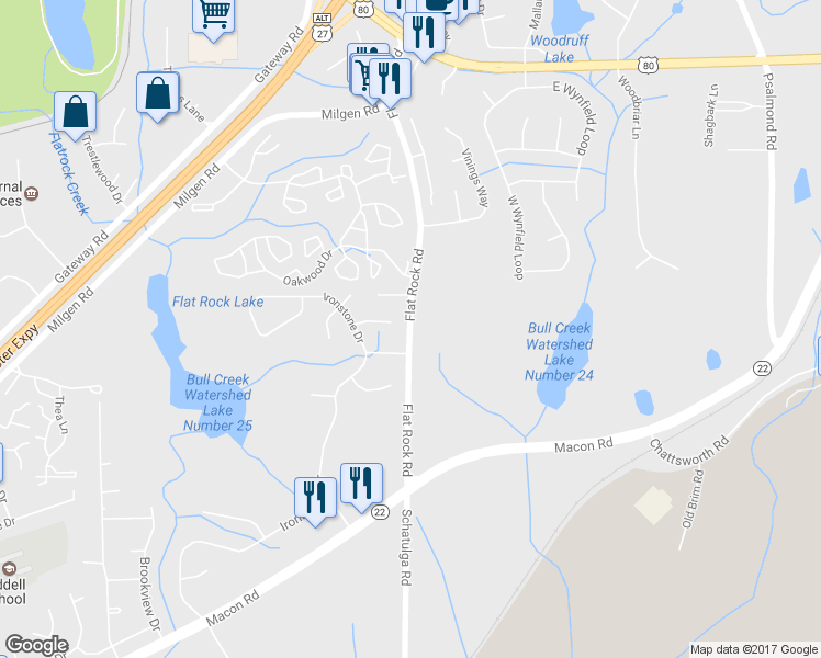 map of restaurants, bars, coffee shops, grocery stores, and more near 6925 Flagstone Drive in Columbus