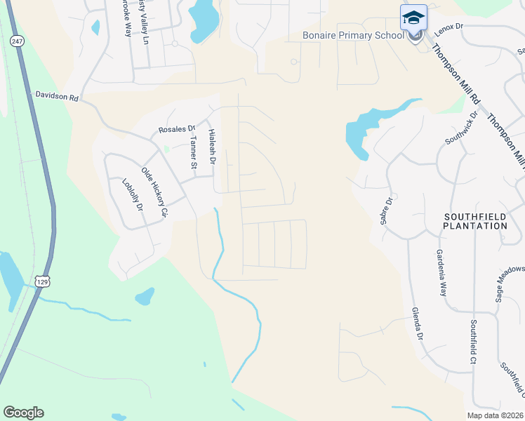 map of restaurants, bars, coffee shops, grocery stores, and more near 309 Harley Farms Drive in Bonaire