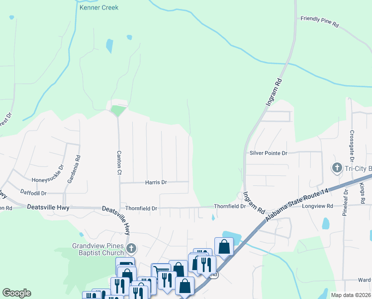 map of restaurants, bars, coffee shops, grocery stores, and more near 347 Ridgeview Drive in Millbrook