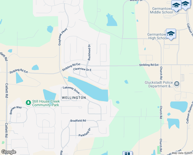 map of restaurants, bars, coffee shops, grocery stores, and more near 129 Clearview Drive East in Madison