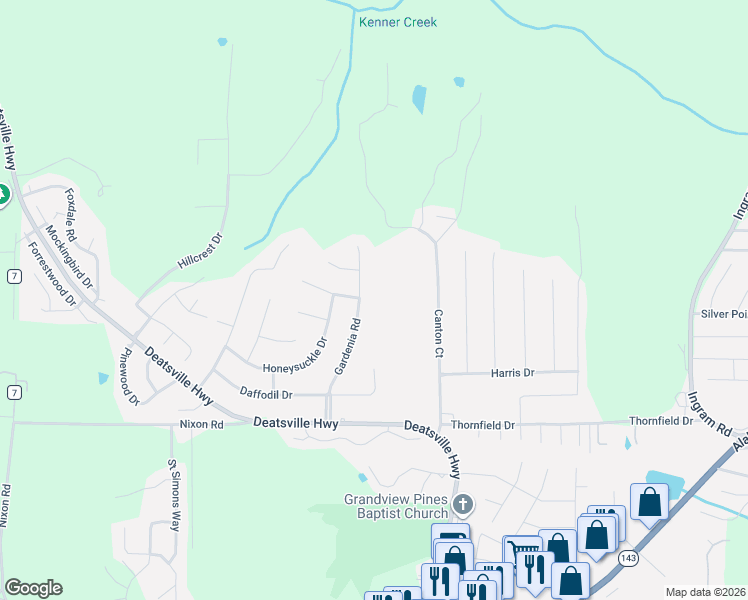 map of restaurants, bars, coffee shops, grocery stores, and more near 352 Gardenia Road in Millbrook