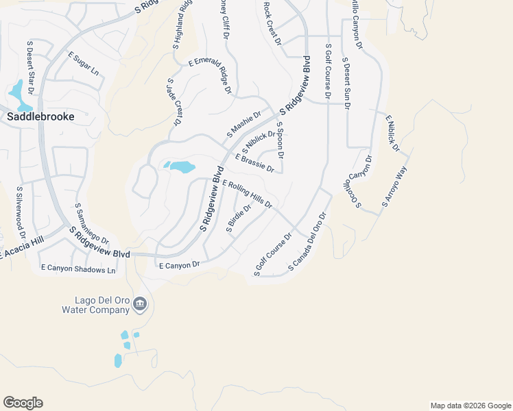 map of restaurants, bars, coffee shops, grocery stores, and more near 65470 East Rolling Hills Drive in Tucson