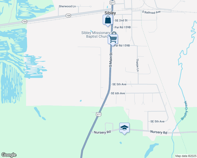 map of restaurants, bars, coffee shops, grocery stores, and more near 212 Frazier Avenue in Sibley
