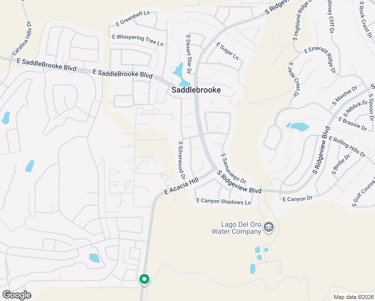 map of restaurants, bars, coffee shops, grocery stores, and more near 38114 South Desert Star Drive in Tucson