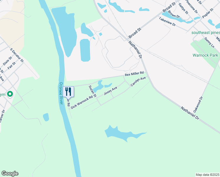 map of restaurants, bars, coffee shops, grocery stores, and more near 155 Josey Avenue in Dublin