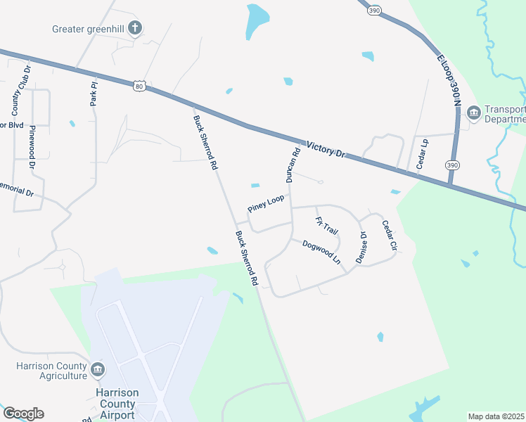 map of restaurants, bars, coffee shops, grocery stores, and more near 103 Piney Loop in Marshall